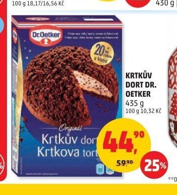 Krtkův dort Dr. Oetker