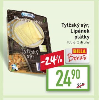 Tylžský sýr, Lipánek plátky