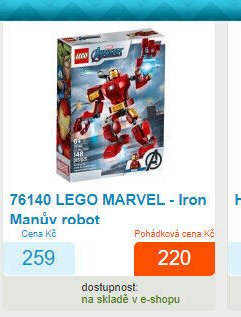 76140 LEGO MARVEL - Iron Manův robot