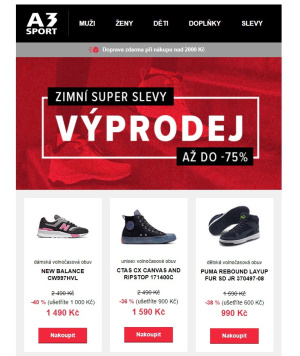 akční leták A3 SPORT 20.1.2022-30.1.2022