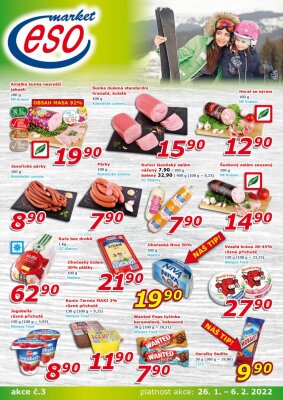 akční leták ESO MARKET 26.1.2022-6.2.2022