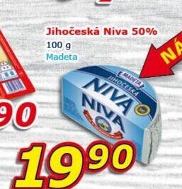 Sýr Niva Jihočeská 50% Madeta