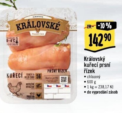 Královský kuřecí prsní řízek