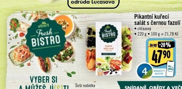 Pikantní kuřecí salát s černou fazolí