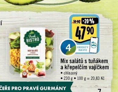 Mix salátů s tuňákem a křepelčím vajíčkem