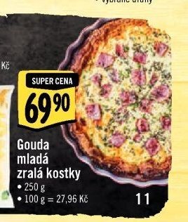 Gouda mladá zralá kostky