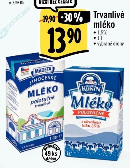 Trvanlivé mléko