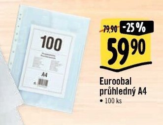 Euroobal průhledný A4