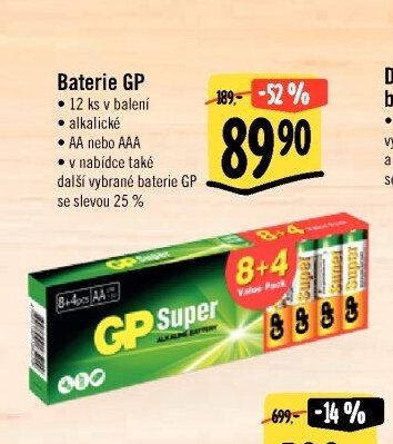 Baterie GP