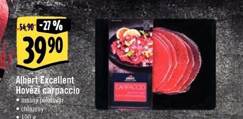 Hovězí carpaccio Albert Excellent