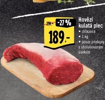 Hovězí plec kulatá - falešná svíčková