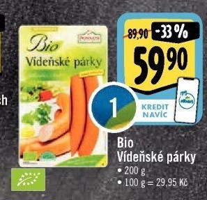 Párky vídeňské bio Ponnath