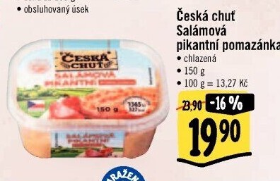 Pikantní salámová pomazánka Česká chuť