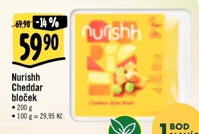 Sýr rostlinný Cheddar Nurishh