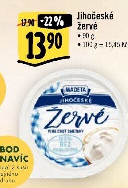 Žervé Jihočeské Madeta