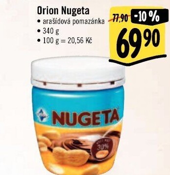 Čokokrém arašídový Nugeta Orion