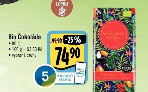 Čokoláda bio Chocolate &amp