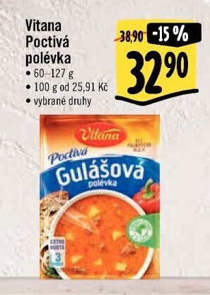 Instantní polévky Poctivá polévka Vitana