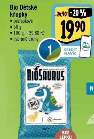 Křupky kukuřičné bez lepku Biosaurus