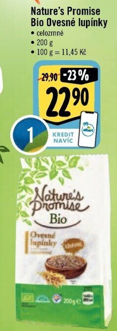 Lupínky ovesné celozrnné bio Nature'