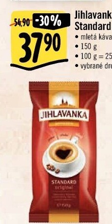 Mletá káva Standard Jihlavanka