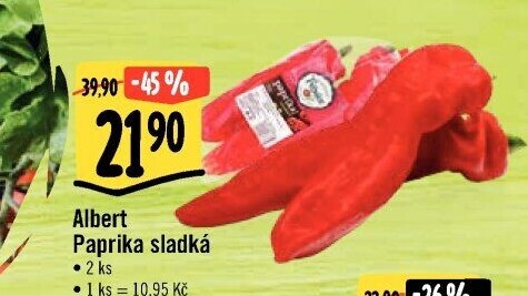 Paprika červená Albert