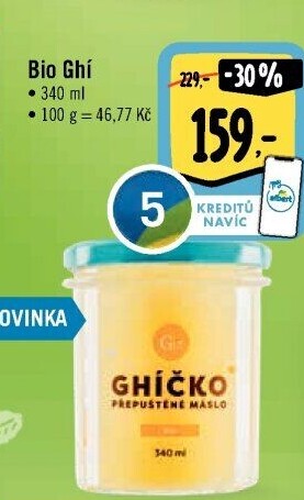 Přepuštěné máslo bio Ghí