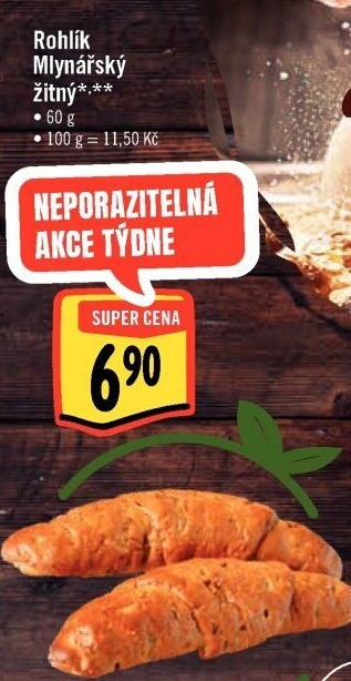 Rohlík Mlynářský žitný Albert