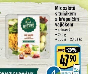 Salát s tuňákem a křepelčím vejcemAlbert Fresh Bistro