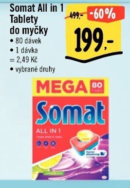 Tablety do myčky All in 1 Somat