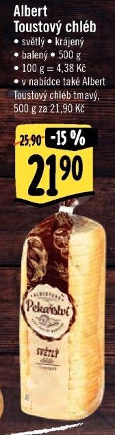 Toustový chléb Albert