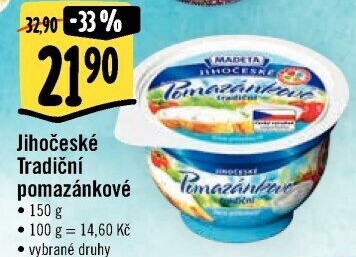 Tradiční pomazánkové Jihočeské Madeta