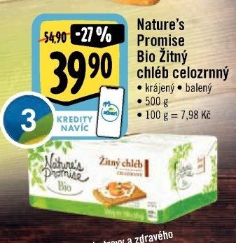 Žitný chléb bio Nature'