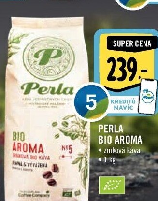 Zrnková káva bio Aroma AH Perla