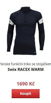 Pánské funkční triko se stojáčkem Swix RACEX WARM