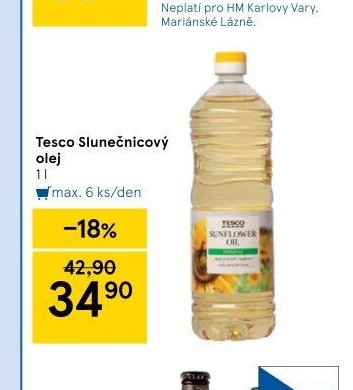 Tesco Slunečnicový olej