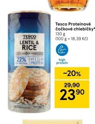 Tesco Proteinové čočkové chlebíčky