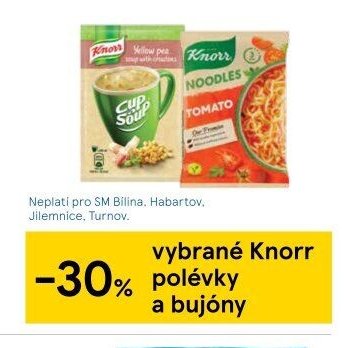 vybrané Knorr polévky a bujóny