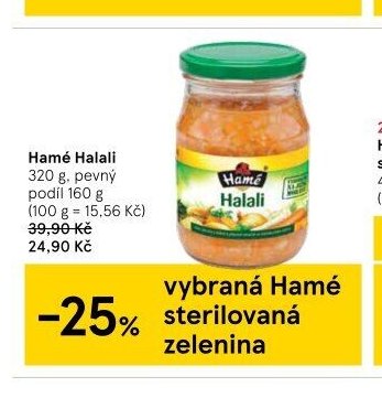 vybraná Hamé sterilovaná zelenina