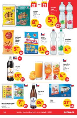 akční leták Penny Market 27.1.2022-2.2.2022