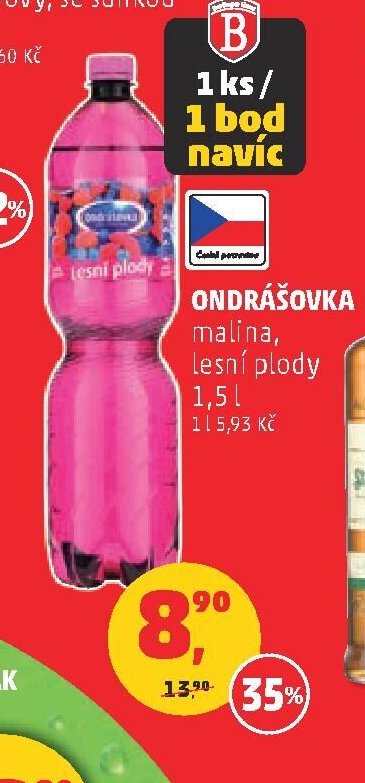 Ondrášovka malina, lesní plody