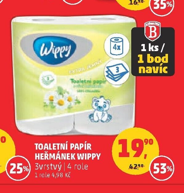 Toaletní papír Heřmánek Wippy