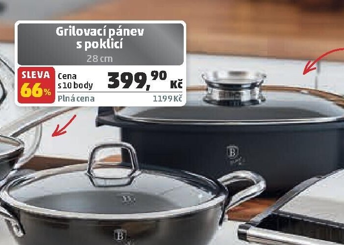 Grilovací pánev s poklicí 28 cm
