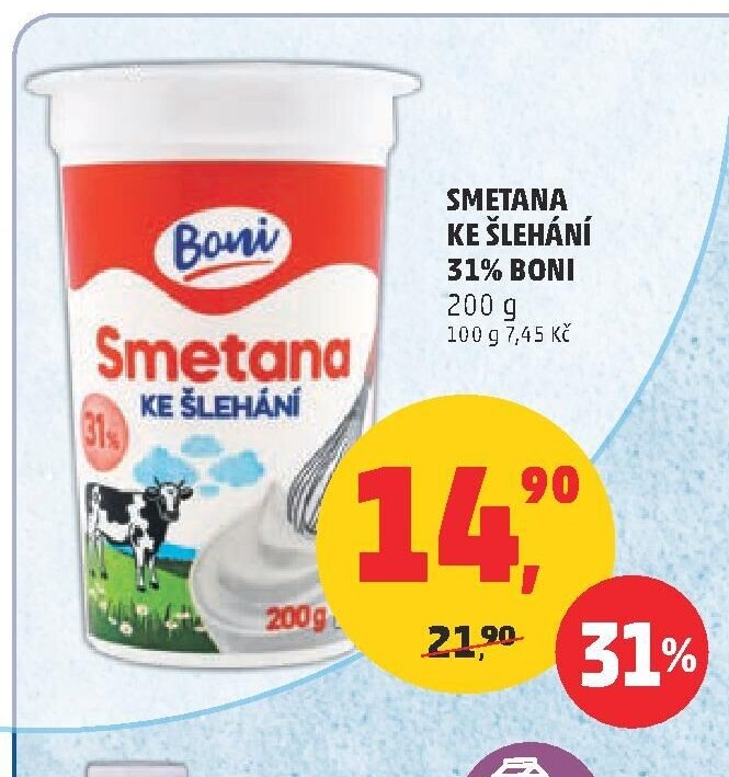 SMETANA KE ŠLEHÁNÍ 31% BONI