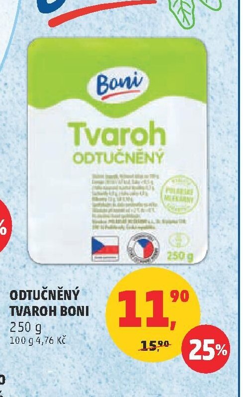 OTUČNĚNÝ TVAROH BONI