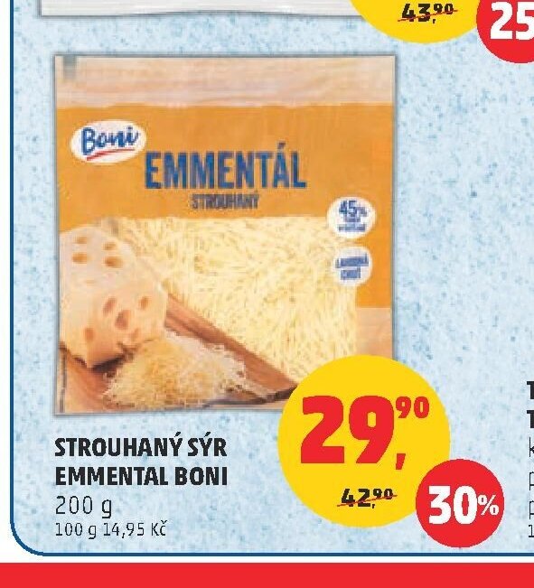 STROUHANÝ SÝR EMMENTAL BONI