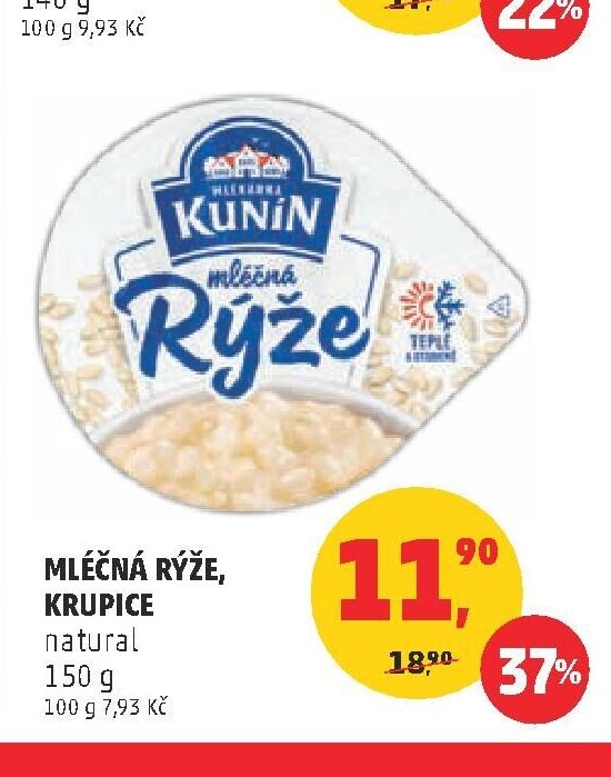 MLÉČNÁ RÝŽE, KRUPICE KUNÍN