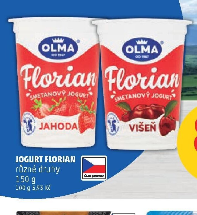 Jogurt Florian různé druhy