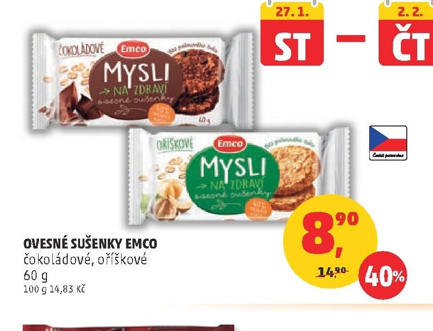 Ovesné sušenky Emco