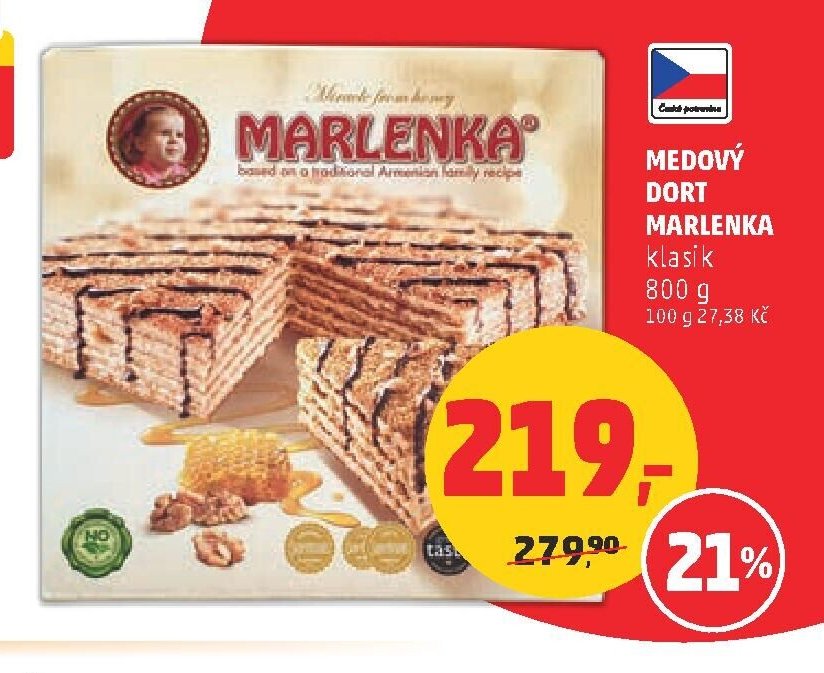 Medový dort Marlenka klasik